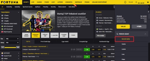 Bet365 live sázky